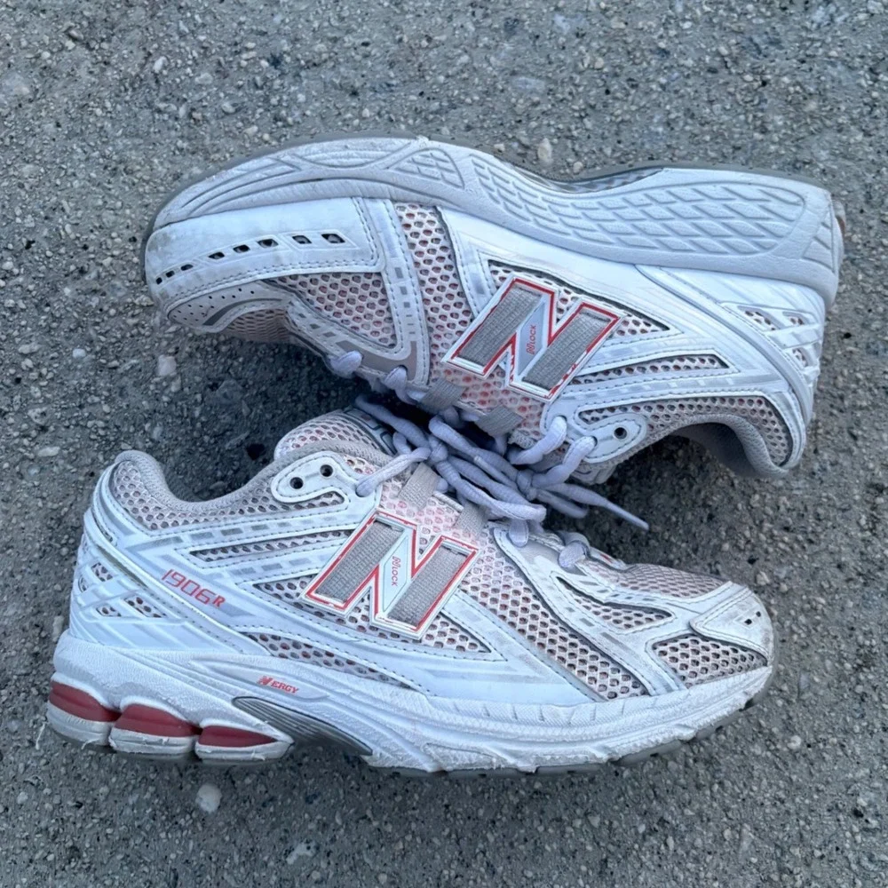 New Balance 1906R White Silver Red Mesh Running Shoes M1906RCI Mens 4 Womens 5.5
